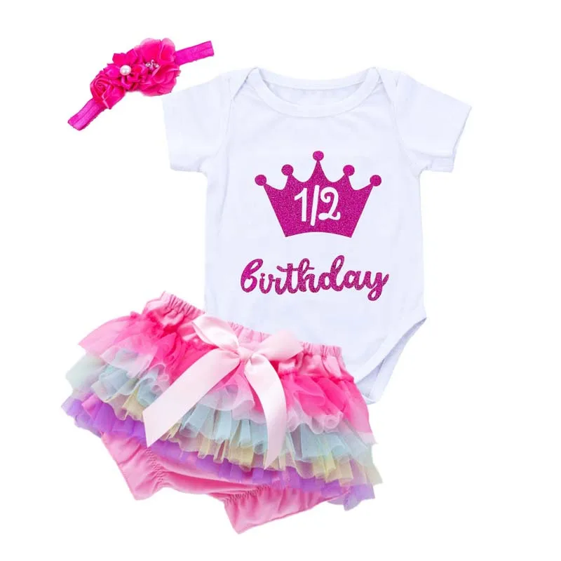 newly born baby clothes Newborn Infant Baby Girl 3 Piece Summer Outfits Girl Christening Dress Baptism DGHB-005