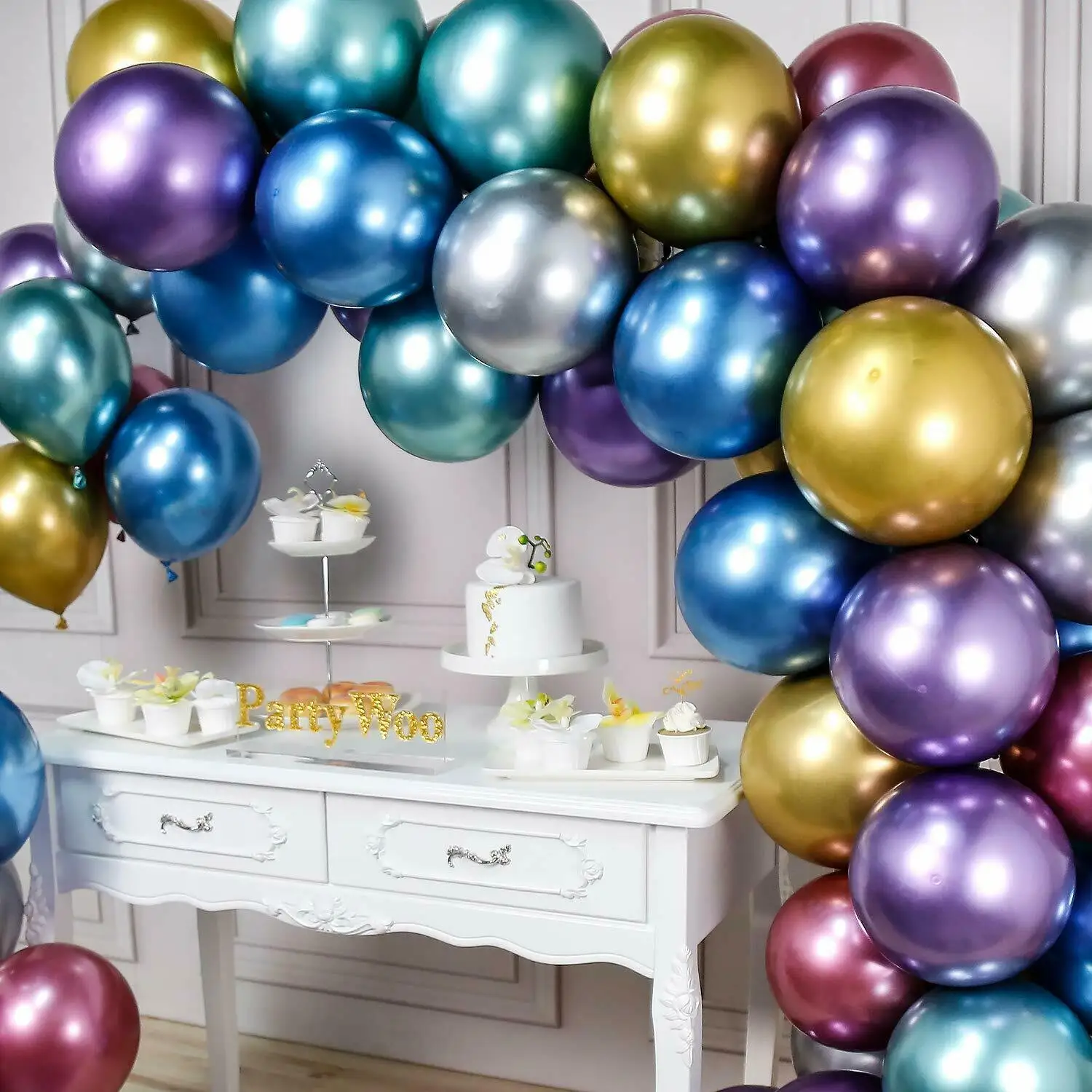 Balloons wholesale 10inch Glossy Metal Pearl Latex Balloons Thick Chrome Metallic Colors helium Air Balls Globos