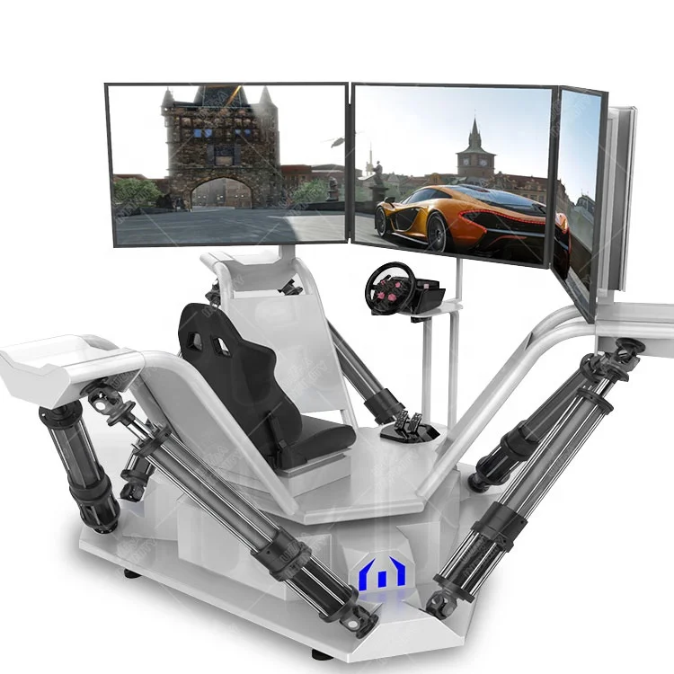 6 dof платформа движения автомобиль 3 экрана высокоскоростной симулятор VR гоночного автомобиля 9d полноприводный гоночный