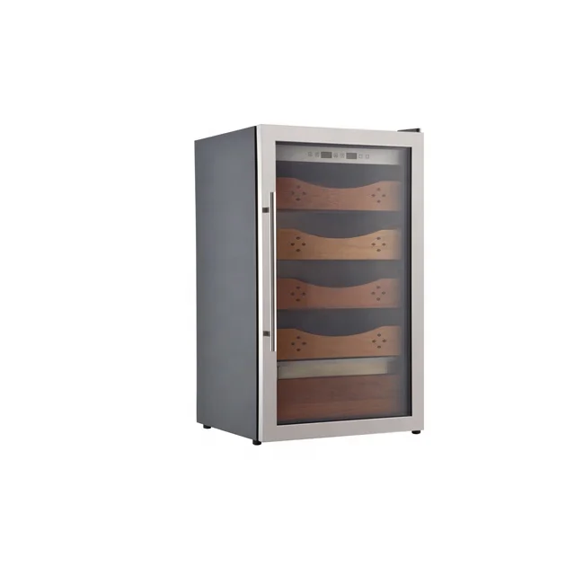 Cigar cooler cabinet for home or hotel with precise thermostat and humidor