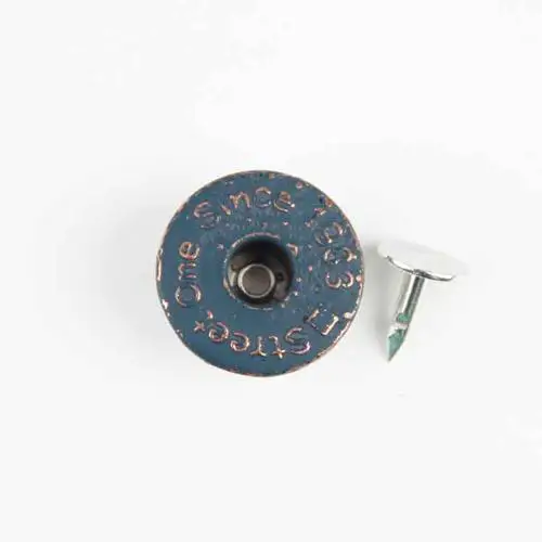 Custom Zinc Alloy Vintage Style 17MM Metal Buttons With Engraved Pattern Jeans Button And Rivets For Clothes