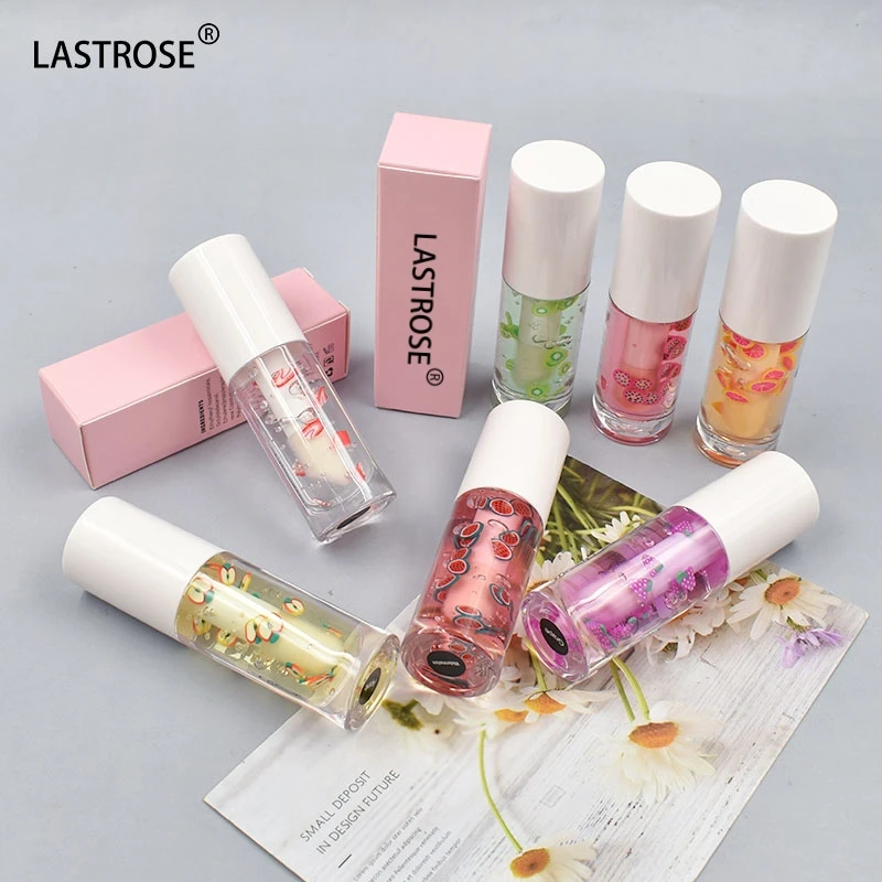 Hot selling 16 colors fruit flavor liquid lip balm private label big brush moisturizing vegan fruit sakura clear lip oil