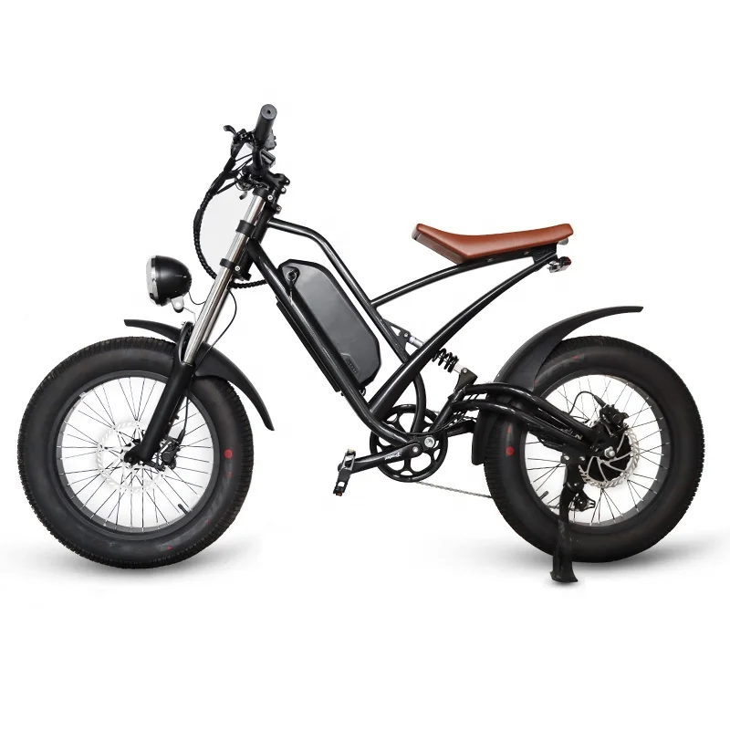 48v Road Bicicleta Electrica Electric Mountain Ebike Fat Tire Retro Vintage Full Suspension Electric city dirt e bike bicycle