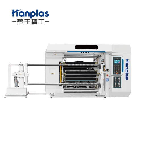 Automatic PET film plastic film label slitting and rewinding machine