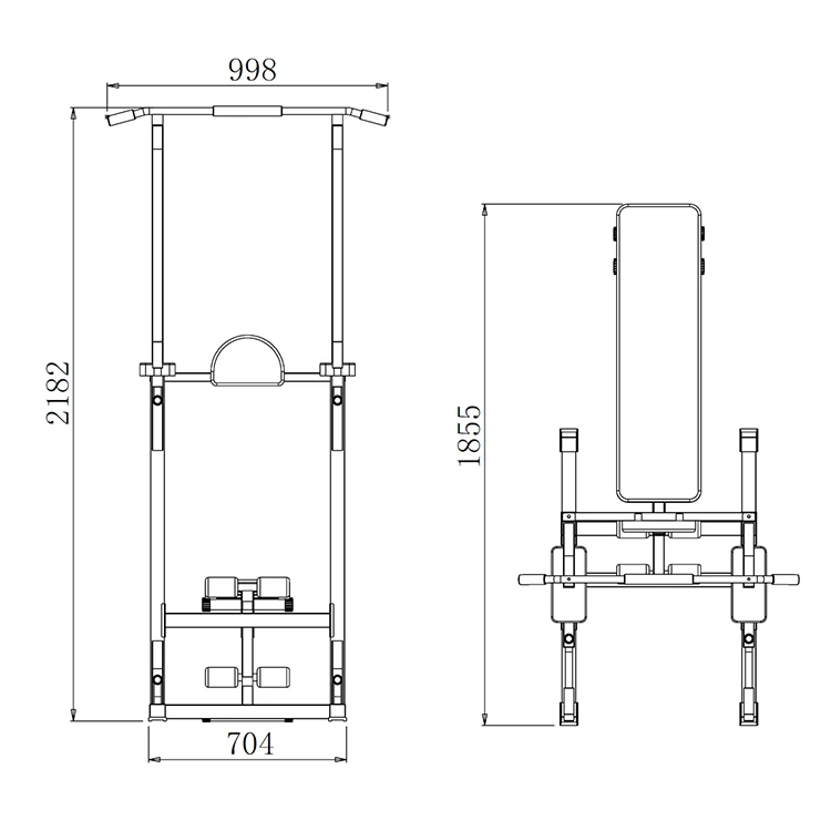 New Design Metal Free Standing Pull Up Bar Dip Station