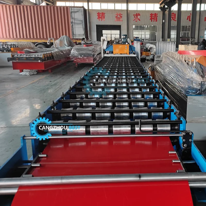 Libya Popular Full Automatic 780 IBR Trapezoidal Metal Roof Sheet Roll Forming Machine