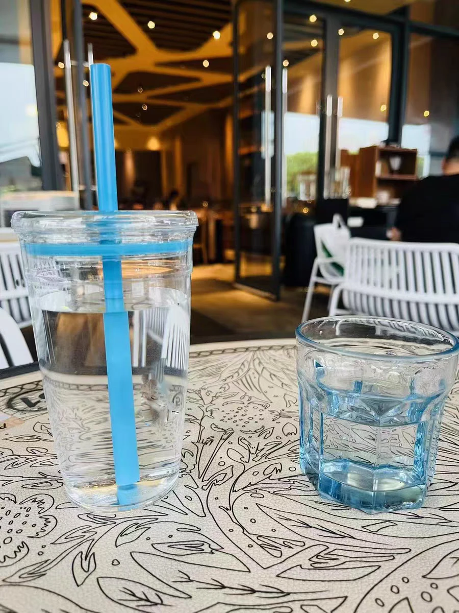 12oz 16oz single wall light cold cup plastic tumbler for Boba Milk Tea with big diameter straw clear transparent coffee mug