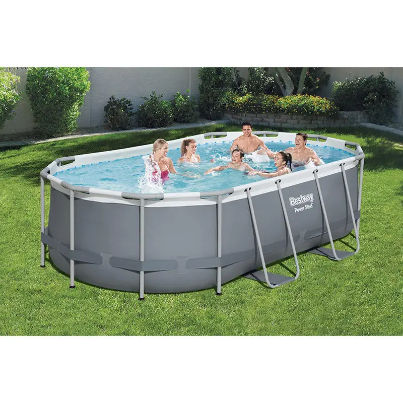 2024 Bestway Steel Power 56620 Above Ground Oval Swimming Pool Set 4.27 m x 2.50 m x 1.00 m