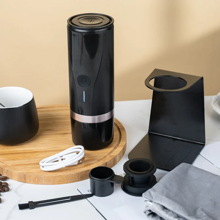 Portable Espresso Machine Compatible with Ground Coffee or Capsule Coffee USB Rechargeable Aluminum Coffee Maker