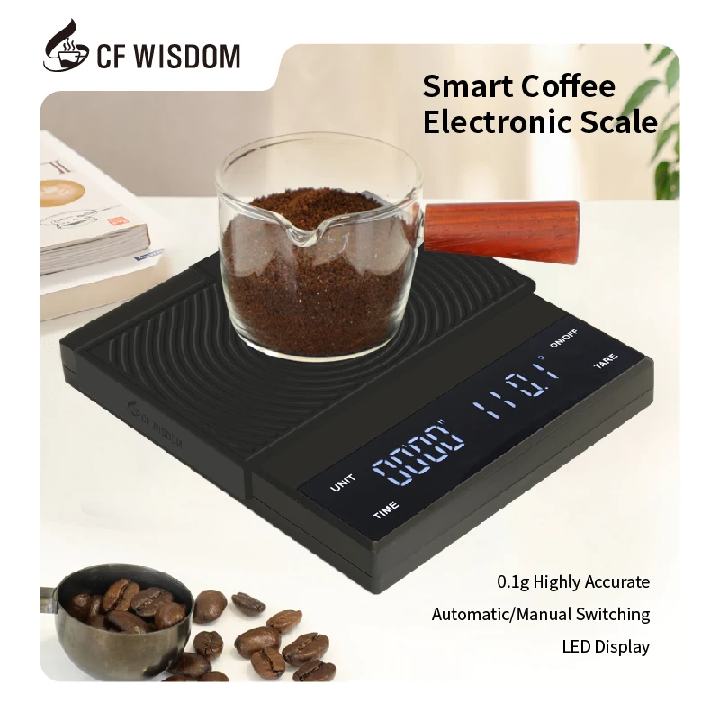 Custom Logo Wholesale LED Display Kitchen Coffee Scale With Waterproof Pad