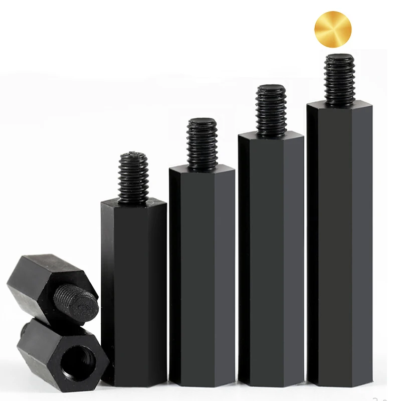 PP attachment Metric nylon plastic self-retaining screw grommet female hex spacer metric threaded standoff