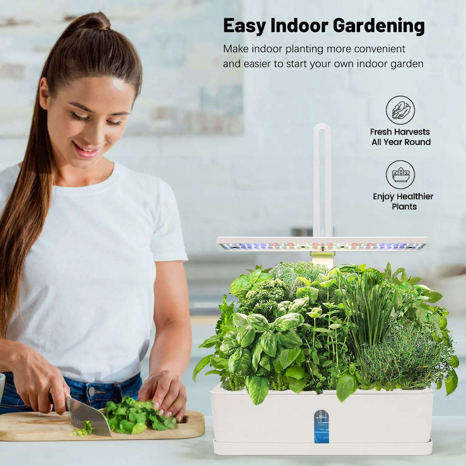 Indoor Home Vegetable Garden Grow Led Herb Lights Kit Planter Hydroponics Flower Pots Grow Smart Hydroponic Growing System