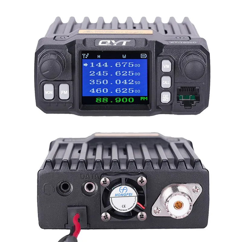 QYT KT-7900D 25 Вт Quad Band Мобильный Радио УКВ мини цветной экран для такси