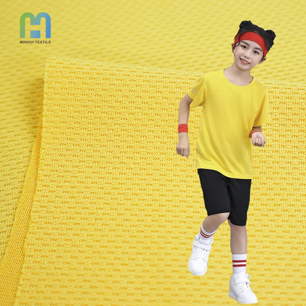 Поло dri fit сотовая спортивная сетка сублимационная пустая ткань для детей одежда
