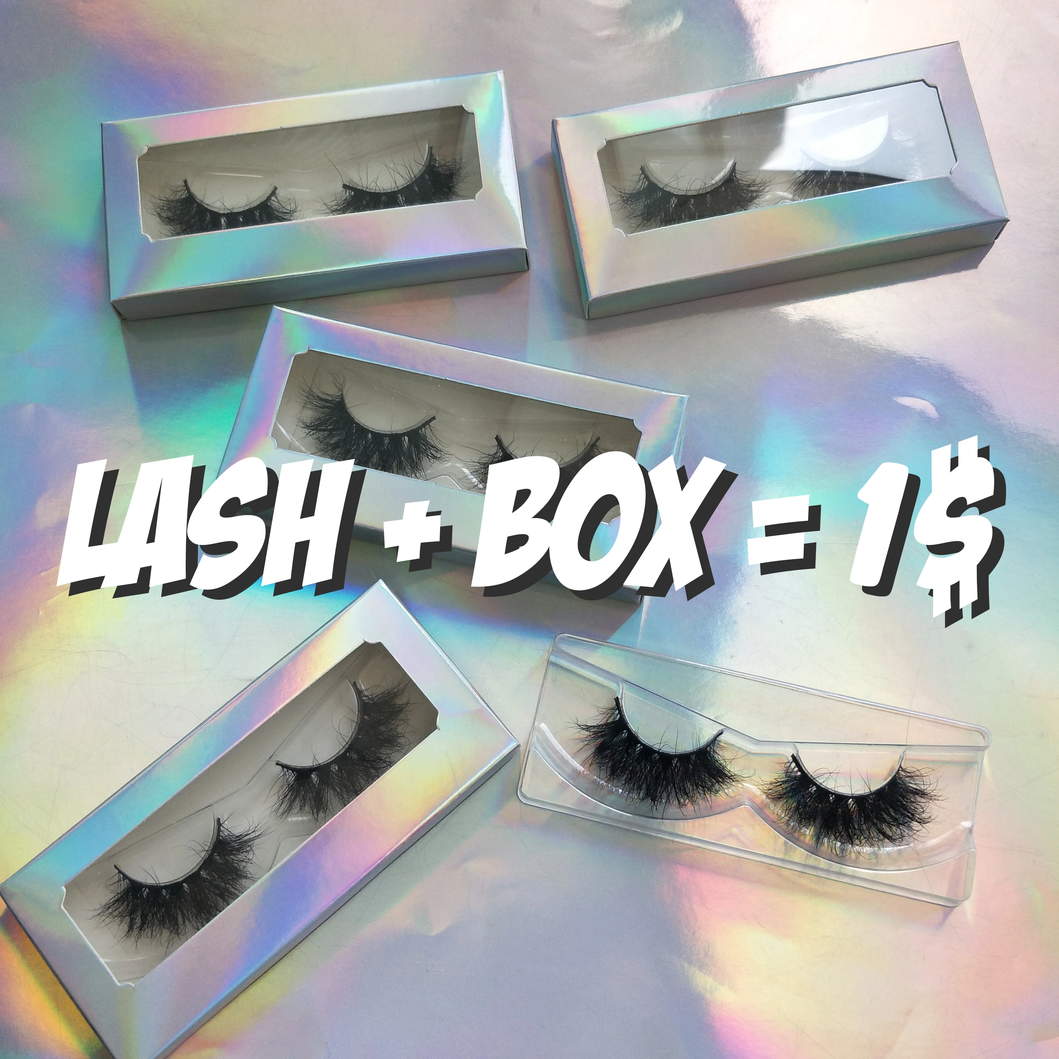 New Arrival Maynice Weekly Discount 1$ Free Box 3D False Eyelash Bulk Natural Individual Wispy 5D Mink Strip Lashes