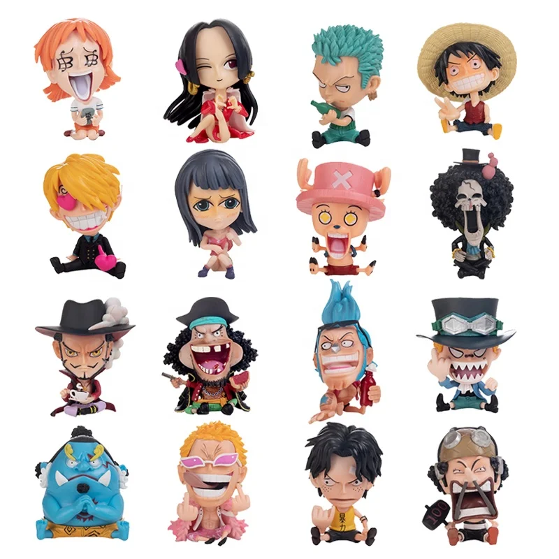 Фигурки аниме One Piece Q Version модель Luffy Zoro Sanji Nami Usopp милые экшн-куклы из ПВХ игрушки для детей фигурки от