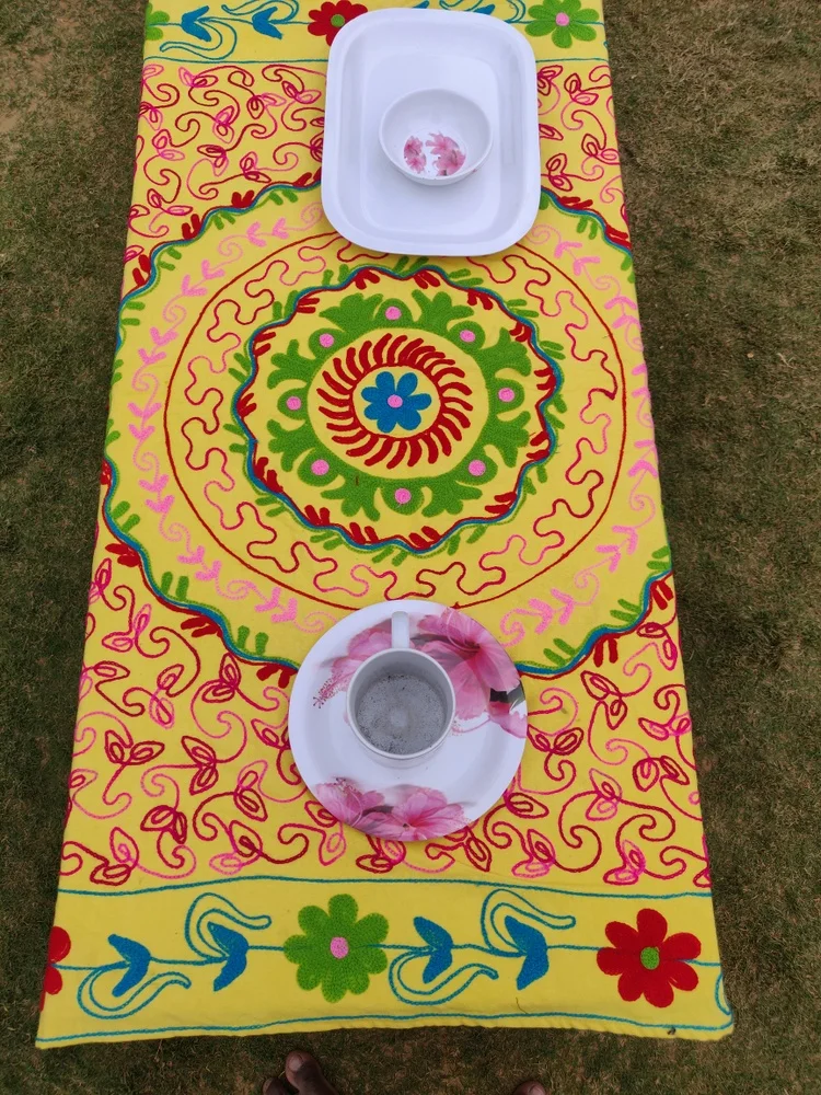 Cotton Embroidered Table Cover Kitchen Table Covers Handmade Beautiful Suzani Table Cover Indian Cotton