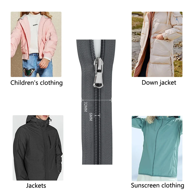 Nylon Open-End Zip Zipper 5# For Apparel Outerwear Tailor