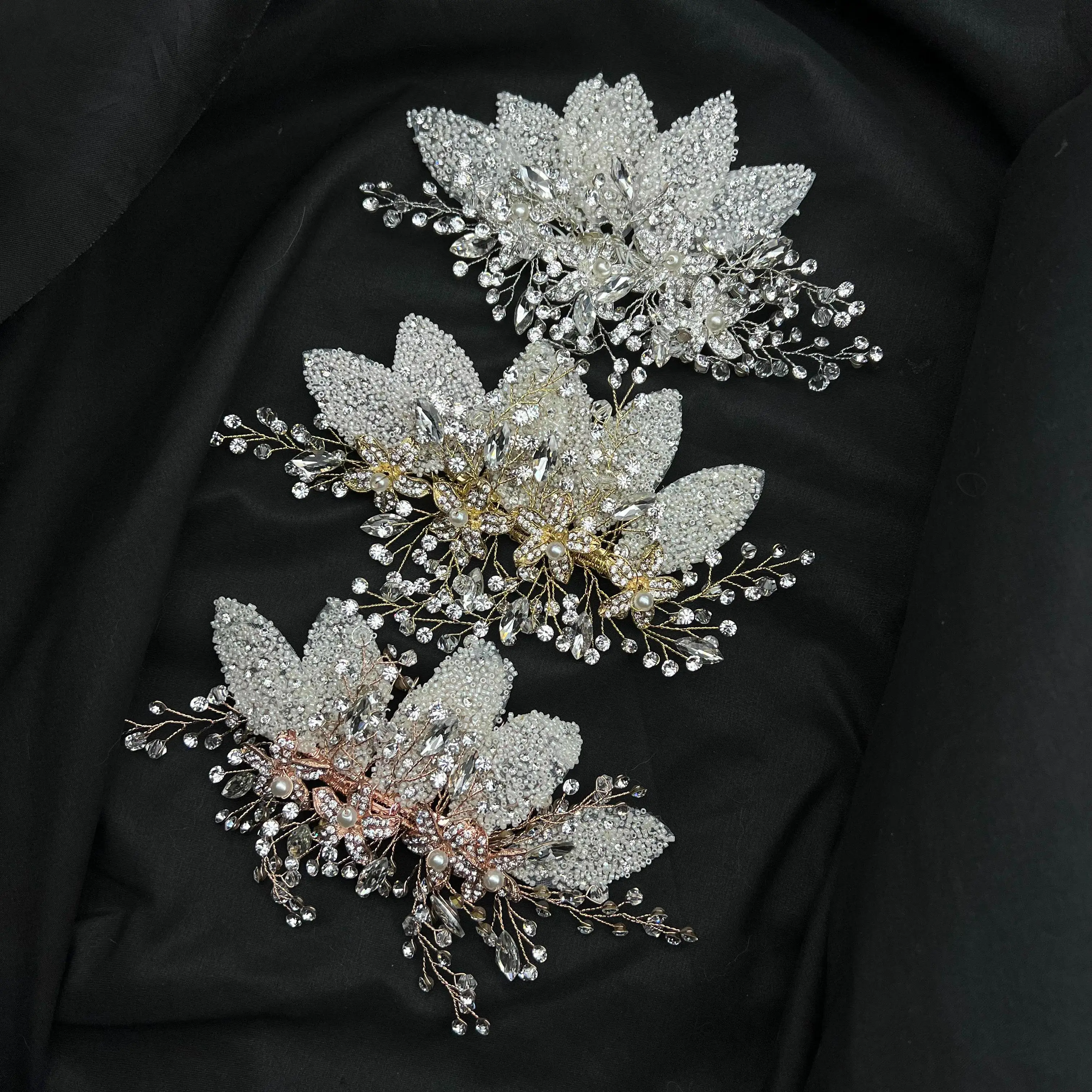 Fashion jewelry 2023 wholesale women accessories handmade wedding accessories hair combs for bride