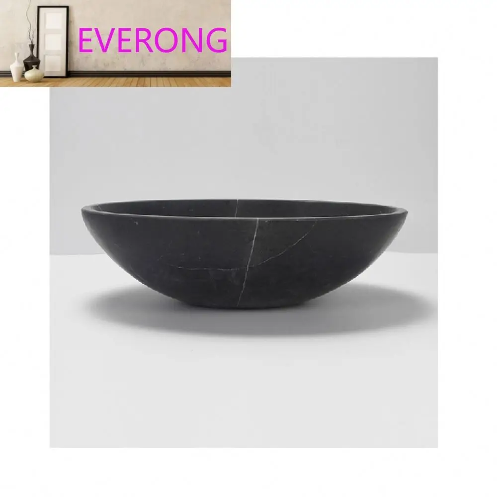 Полированная Мраморная Ванна черно-белая отдельно стоящая для дома