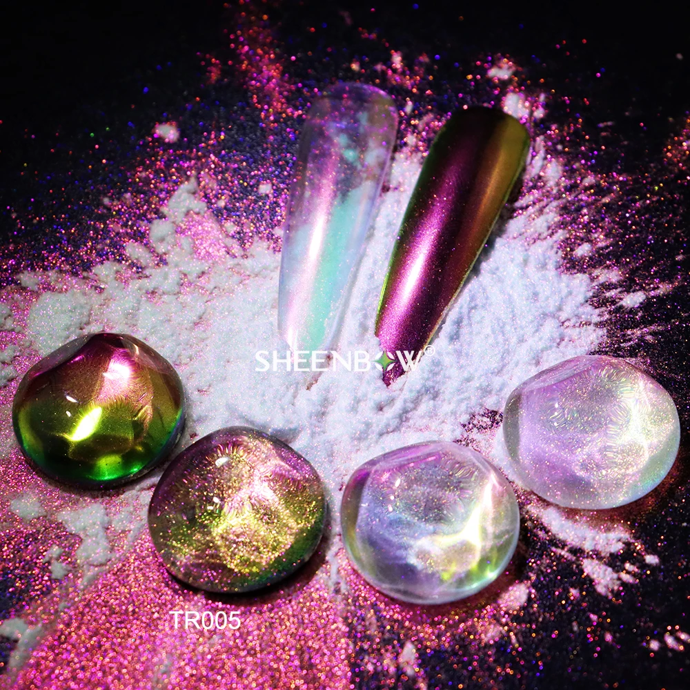 High quality nail mirror powder white pearl chrome powder for nails chrome