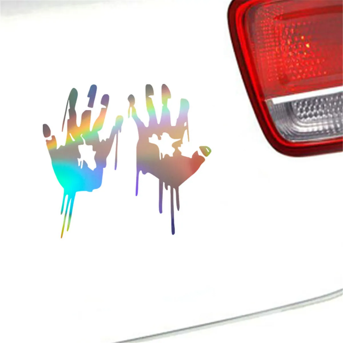 Bloody Palm Car Laser Sticker Vinyl Decal Car Truck Bumper Window Laptop Sticker Decor Gift Die Cut Decals Laptop Window Glass