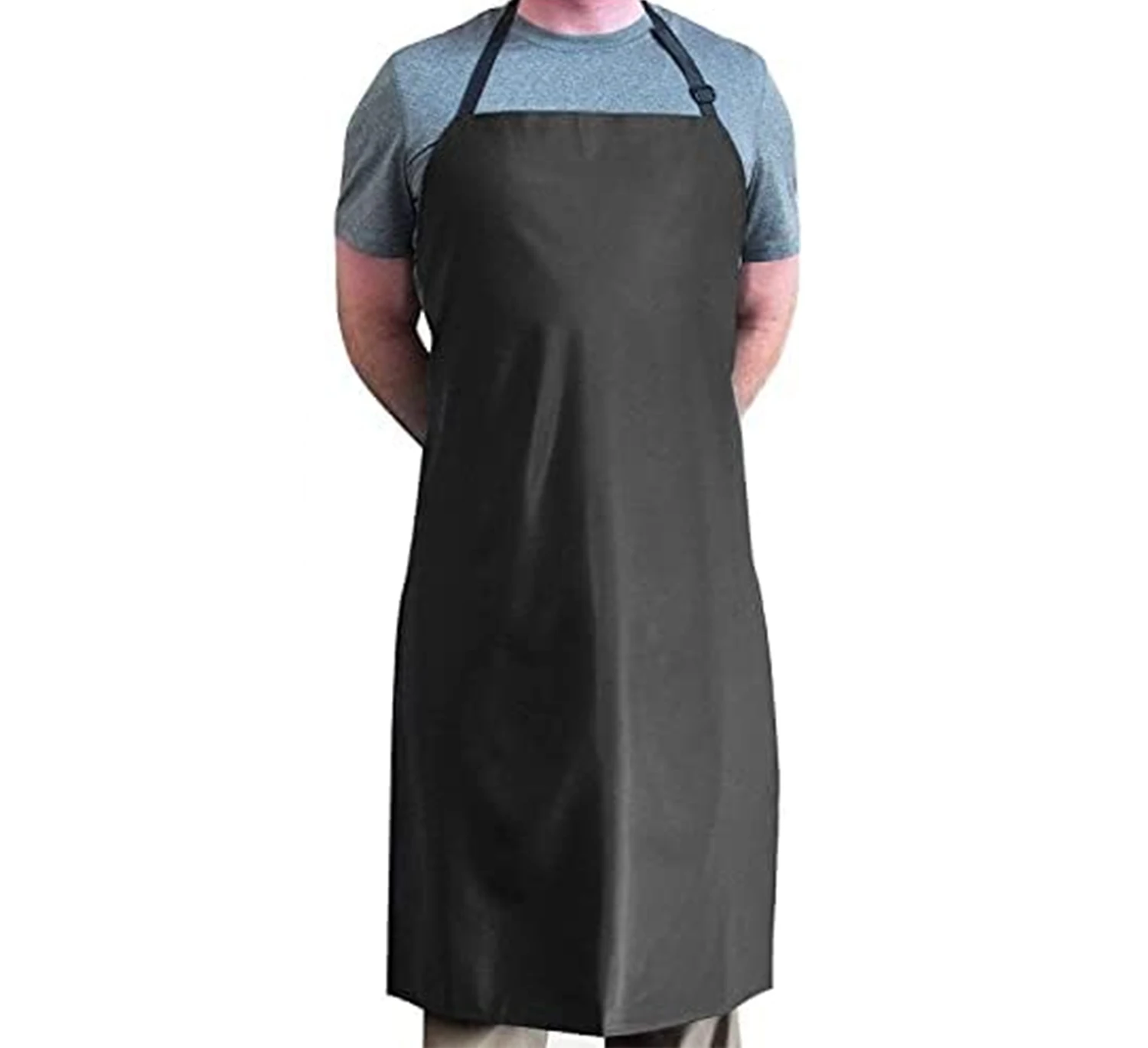PVC Vinyl Heavy Duty Waterproof with Neck Adjuster Durable Long Kitchen Dish washing Bib Apron