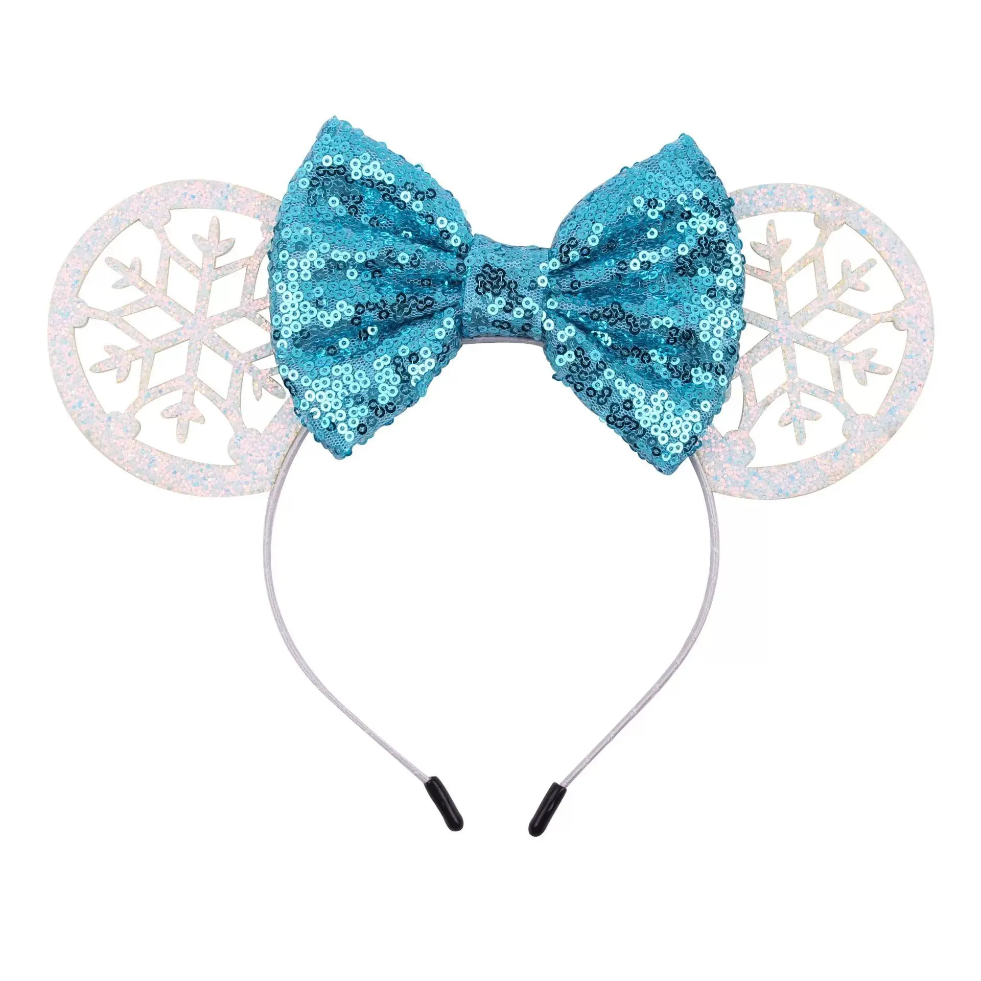 Christmas Mickey Children Hair Band Crown Snow Baby Hair Accessories Sequin Bow