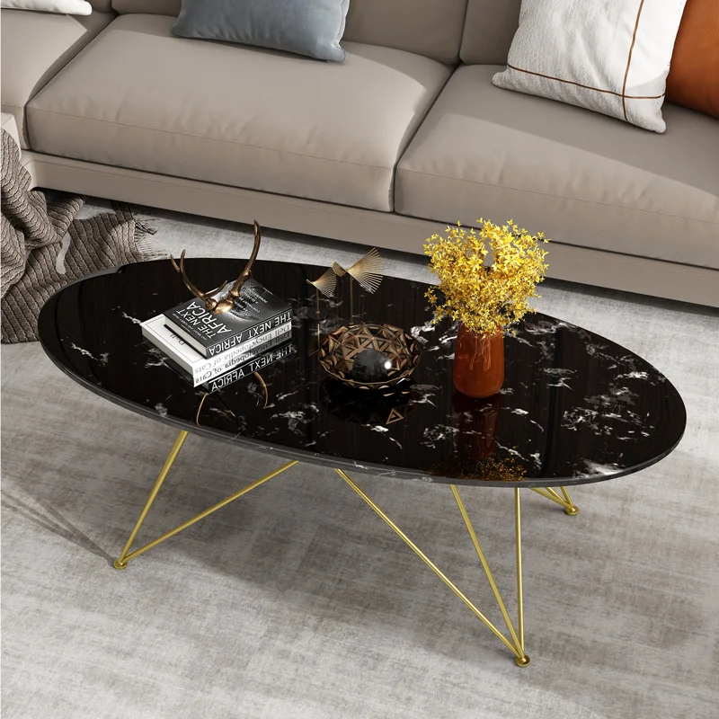 Modern luxury balcony leisure small apartment round marble coffee tea table