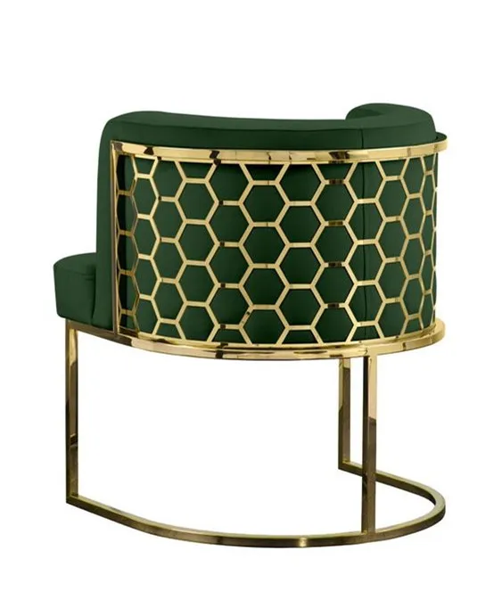 Современная бархатная мебель для отдыха из нержавеющей стали, одиночный диван-стул для отдыха