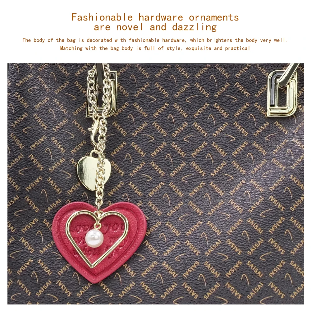 Big Capacity Adjustable Strap Shoulder  Handle Bag Business Office Lady Leather Handbags Flower Vase Females Handbag