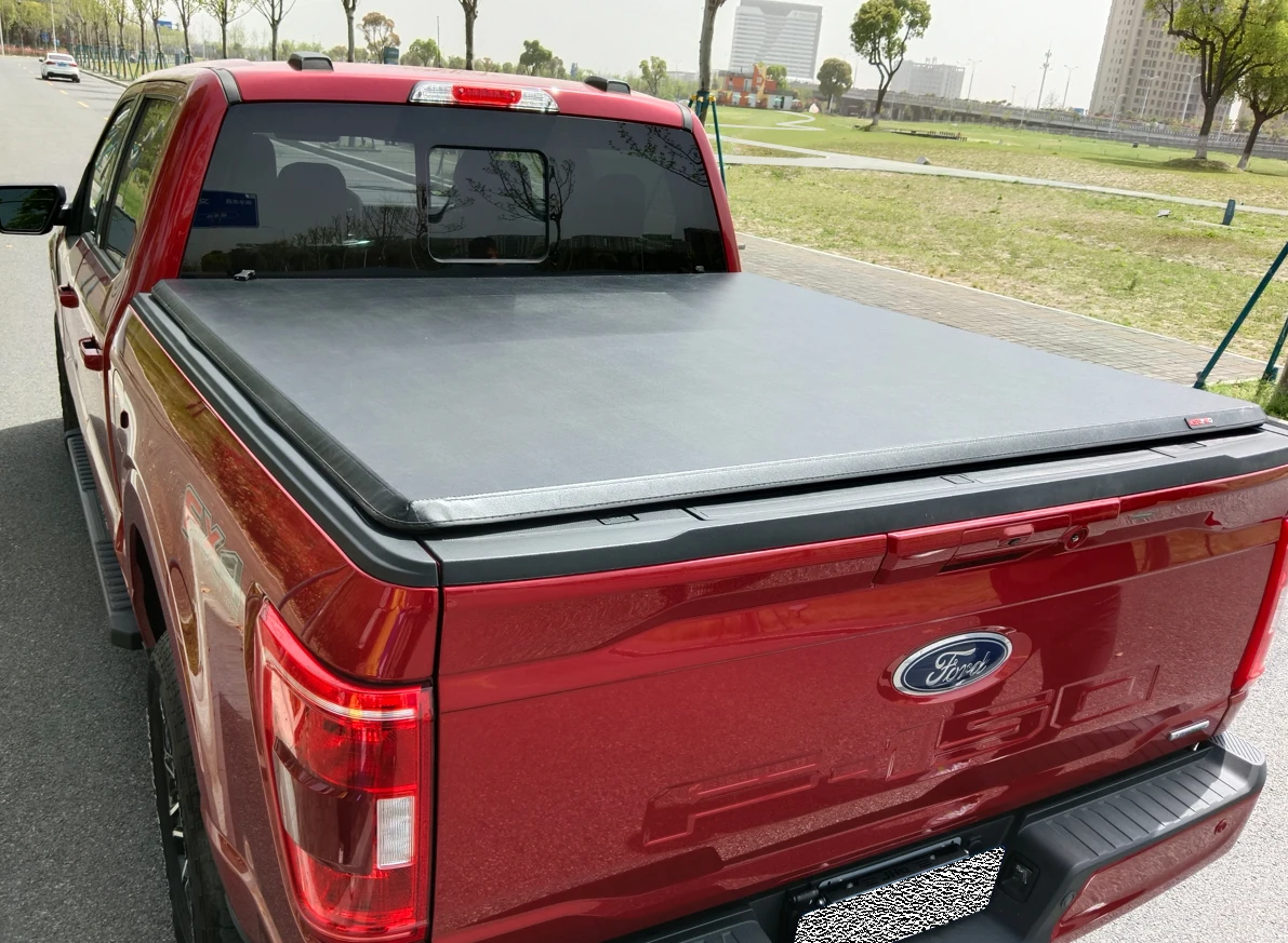 KSCAUTO Hot Selling Soft Tri- Fold Pick up Truck bed Tonneau cover For Chevy Silverado/GMC Sierra 2007-2023
