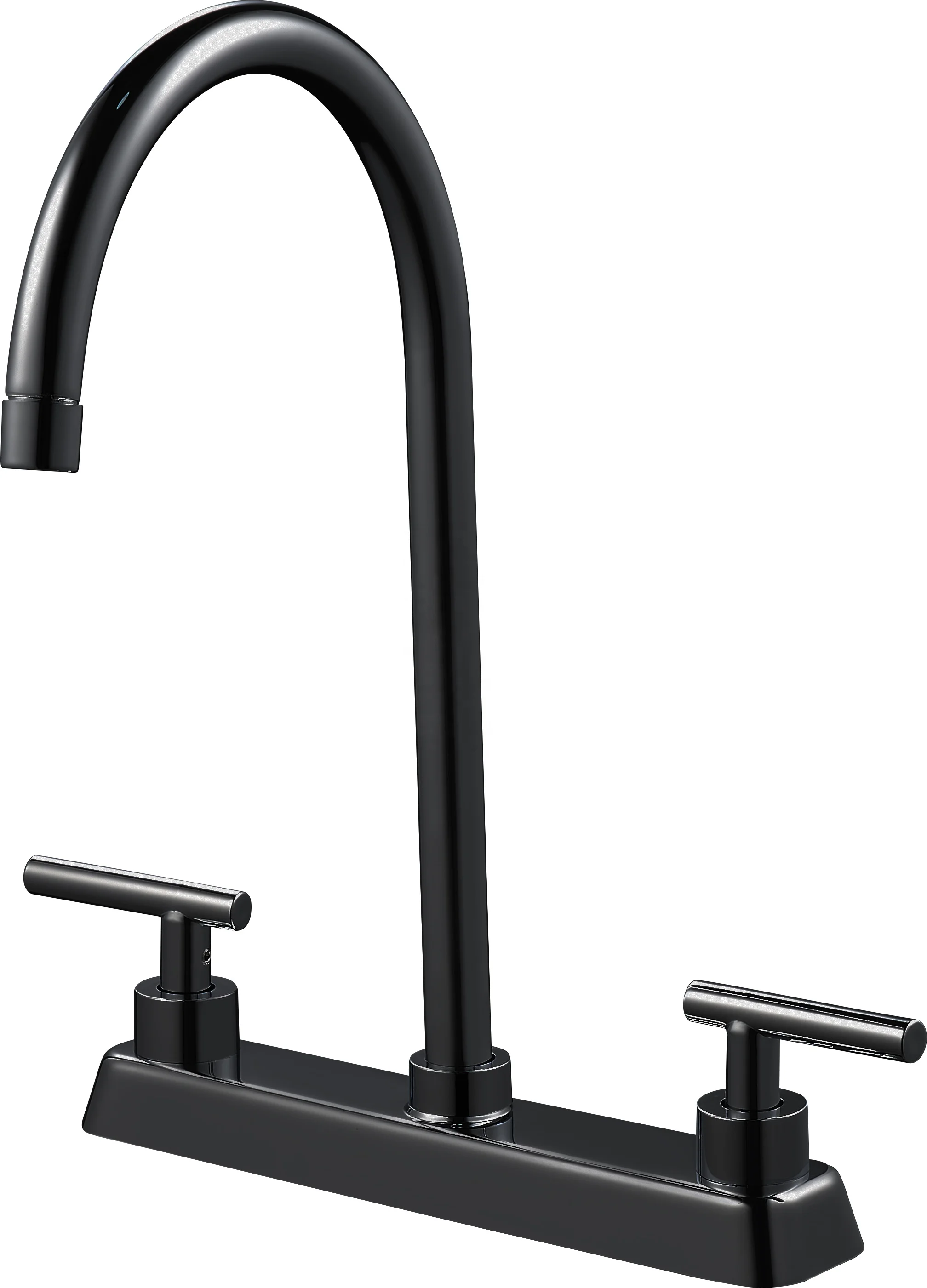 South American Style Faucet Chrome Double Handle Sink Mixer Cold And Hot Water Kitchen Faucet