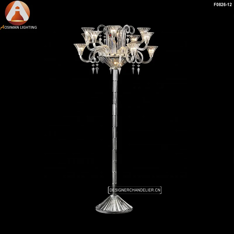 Mill Nuit Crystal Chandelier Floor Lamp