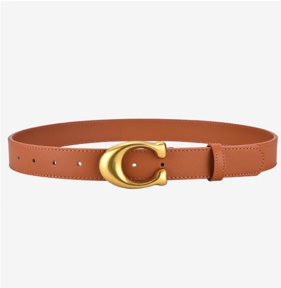 Wholesale Women Leather Belt Alloy Pin Buckle Luxury Belt Jeans Dress Skinny Belt