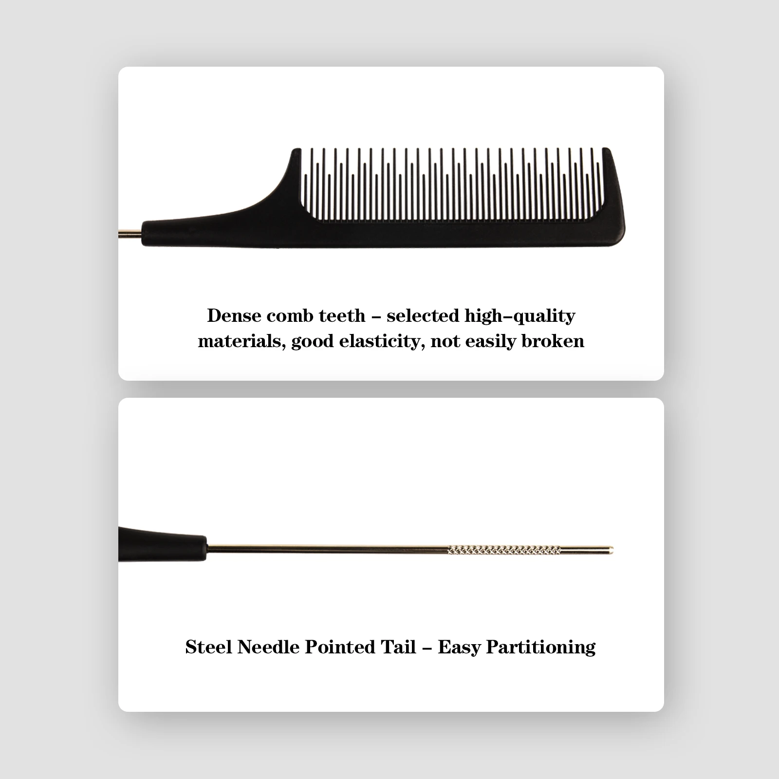 Professional Anti-static Black Carbon Fiber Comb For Parting Hair