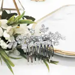 Wholesale Leaf Headdress Bridal Accessories Wedding Crystal Hair Comb