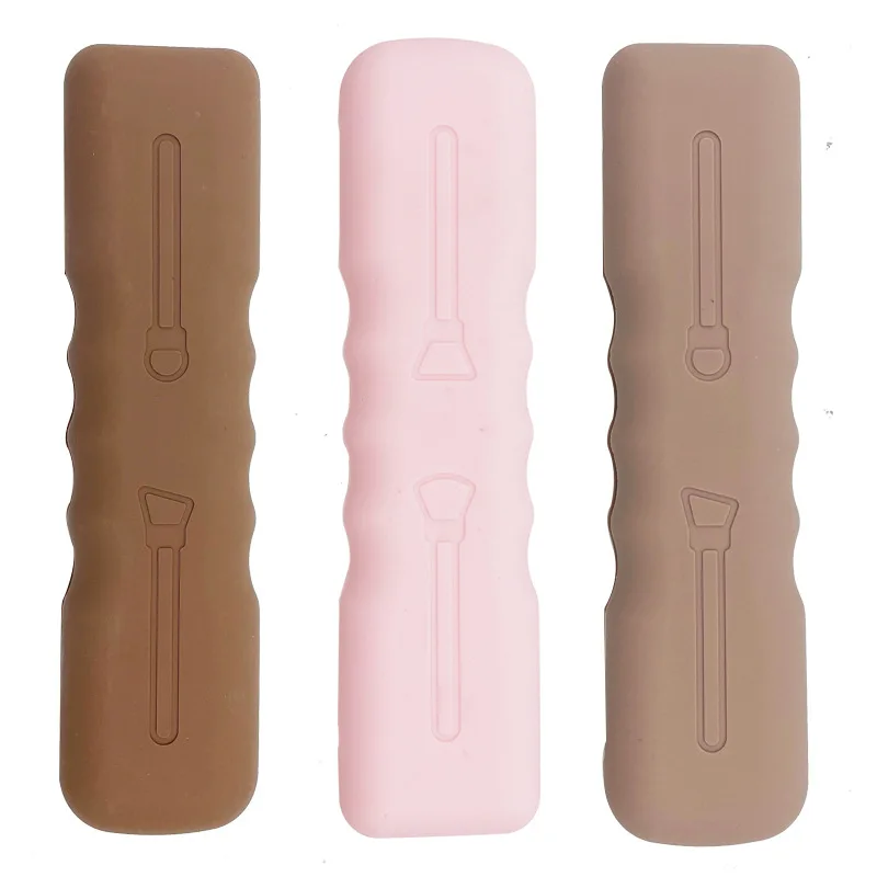 Magnetic Closure Waterproof Makeup Brushes Cute Soft Portable Cosmetic Brushes Holders For Travel Silicone Makeup Brush Case Bag