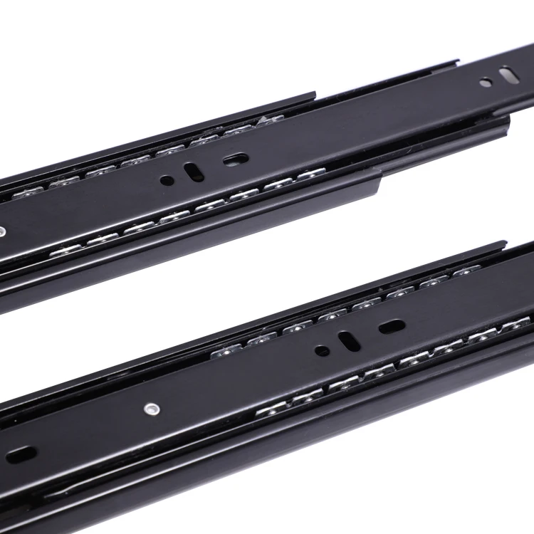 Furniture kitchen sldiing drawer double spring telescopic rails soft close drawer slide drawer runners