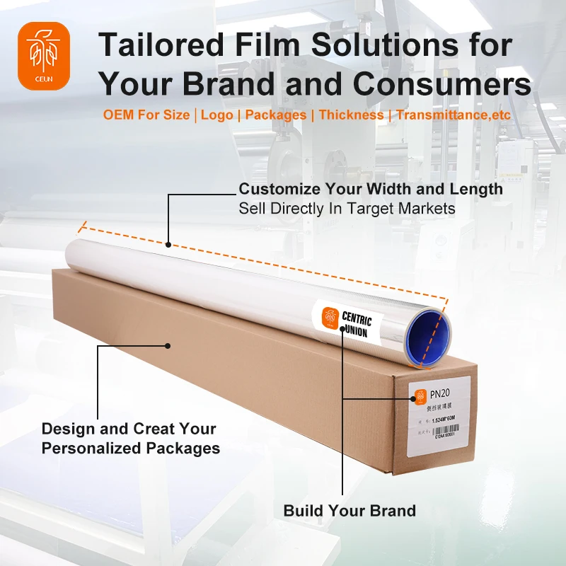 New Product Hot Sale Super Tinted Glass Window Film For Buildings