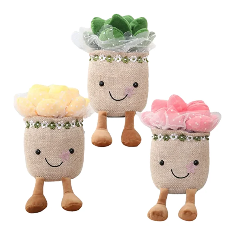 25cm  Custom Simulation Tulip Plants Plush Stuffed Toys Creative Potted Flowers Pillow Soft Doll For Girls Kids Birthday Gift