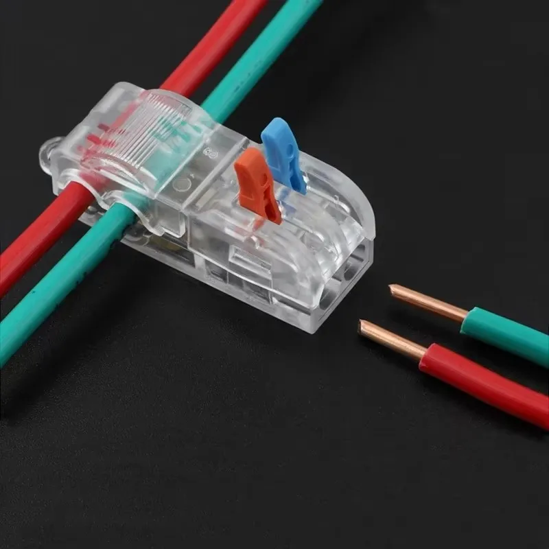 Electrical Wire Connector Stripping-free Brancher Quick Cable Wiring Terminal Block Non Destructive Without Breaking Cable