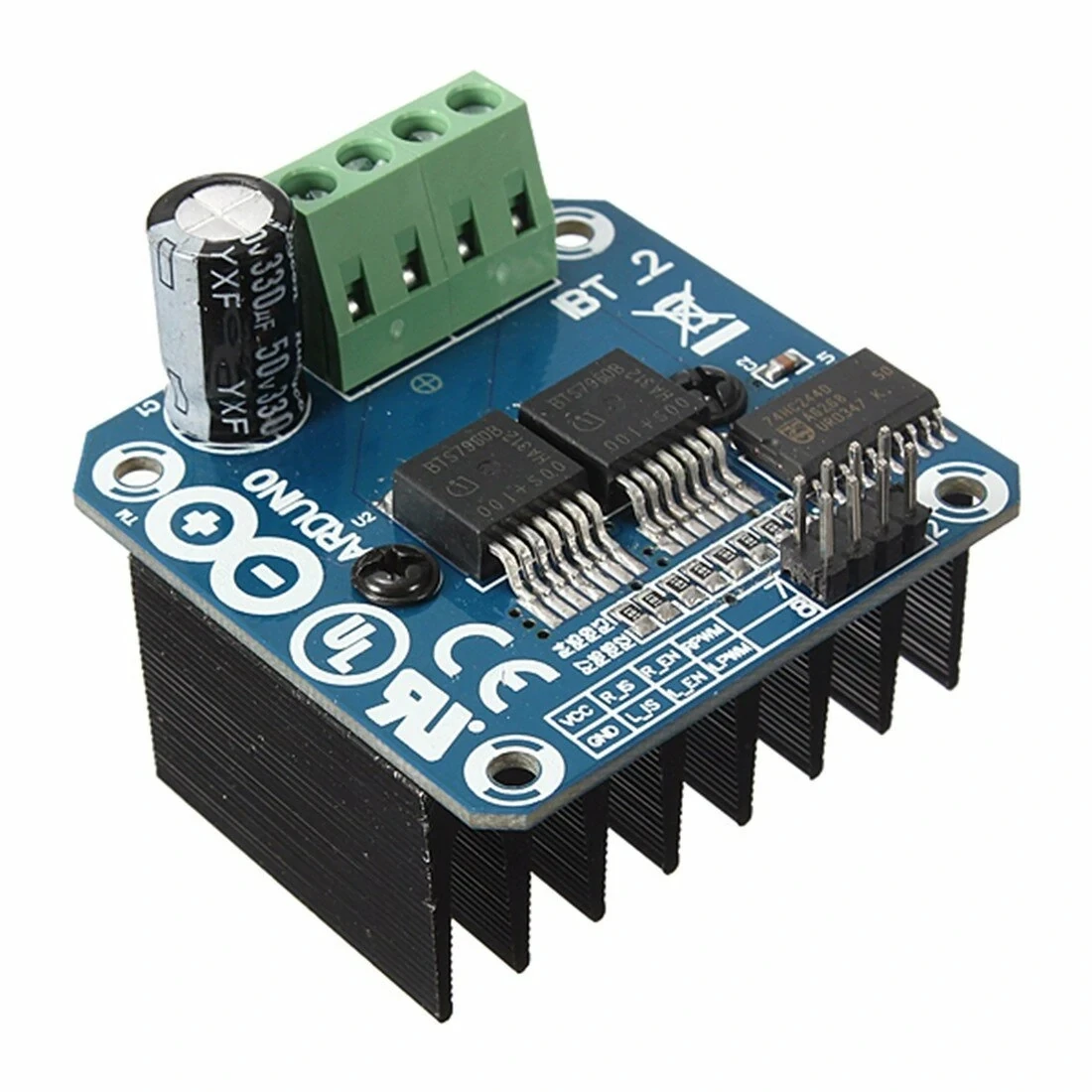 BTS7960B 5V 43A H-bridge Motor Driver Module for Arduino