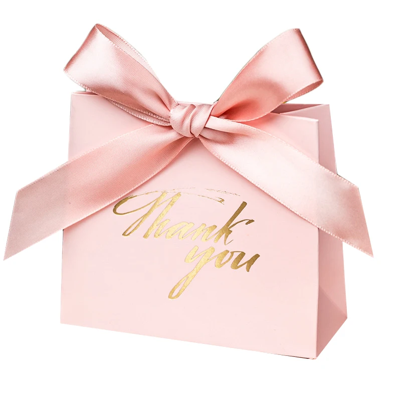 Wholesale Cheap Custom Printing Elegant Small Wedding Favors Paper Packaging Luxury Paper Bag Gift Bags with Ribbon