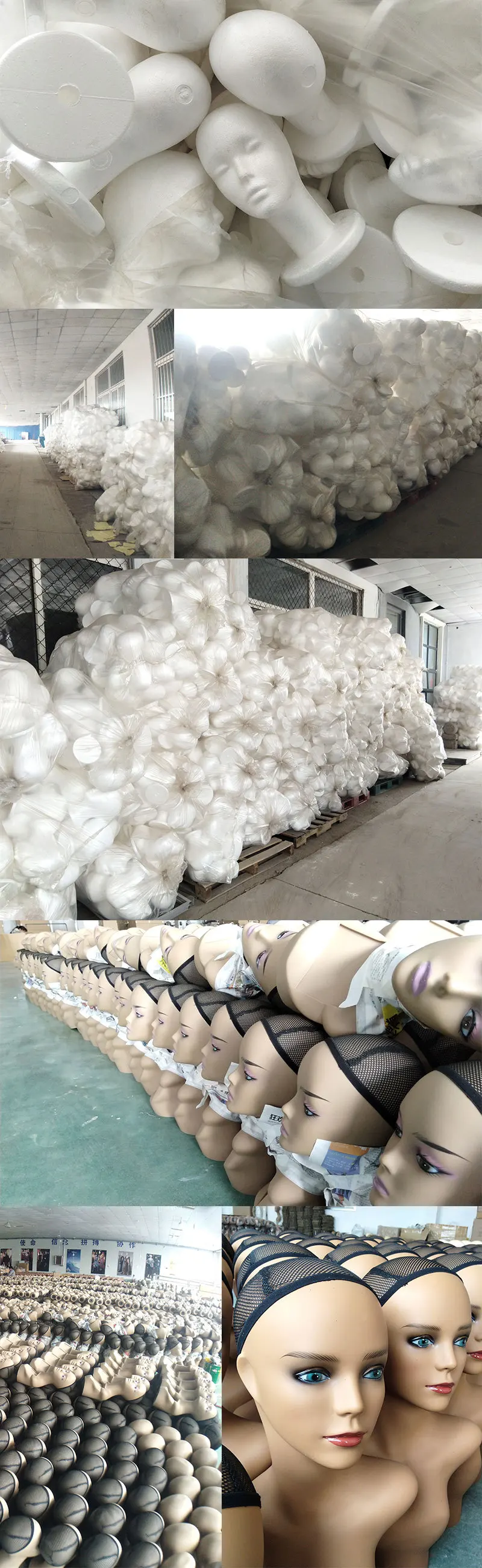 Wholesale Foam wig head tall female foam mannequin wig stand and holder for style model and display hair hats