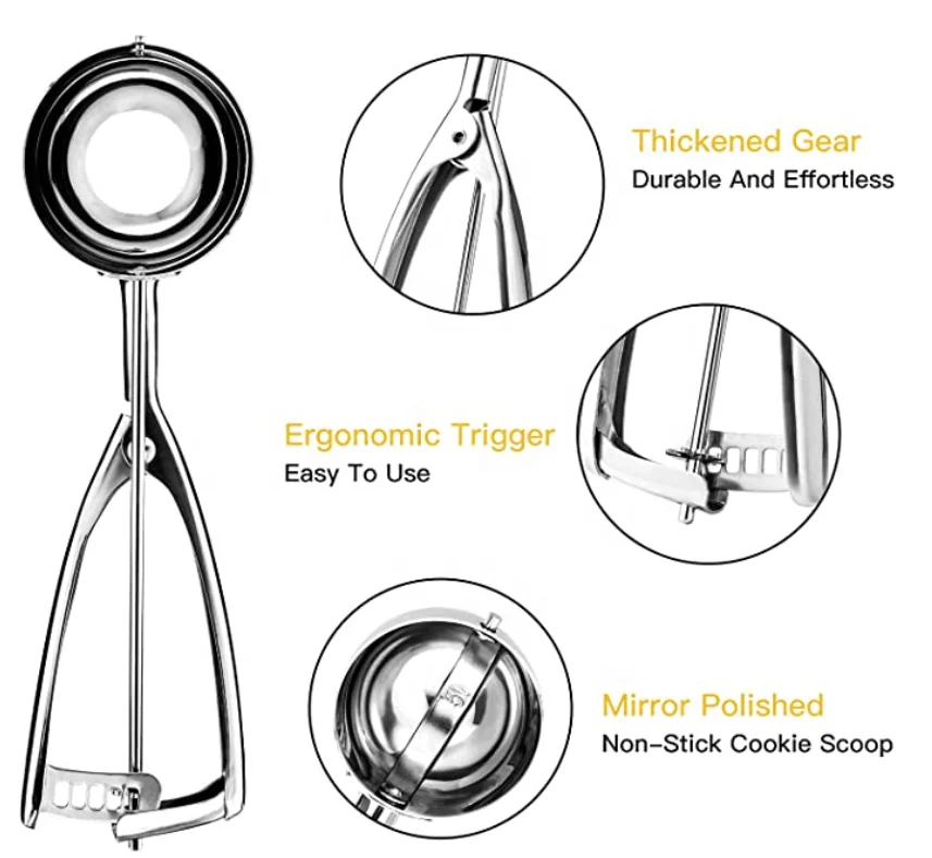 sliver mini ice cream scoop scooper freezer for ice cream cookies scoop