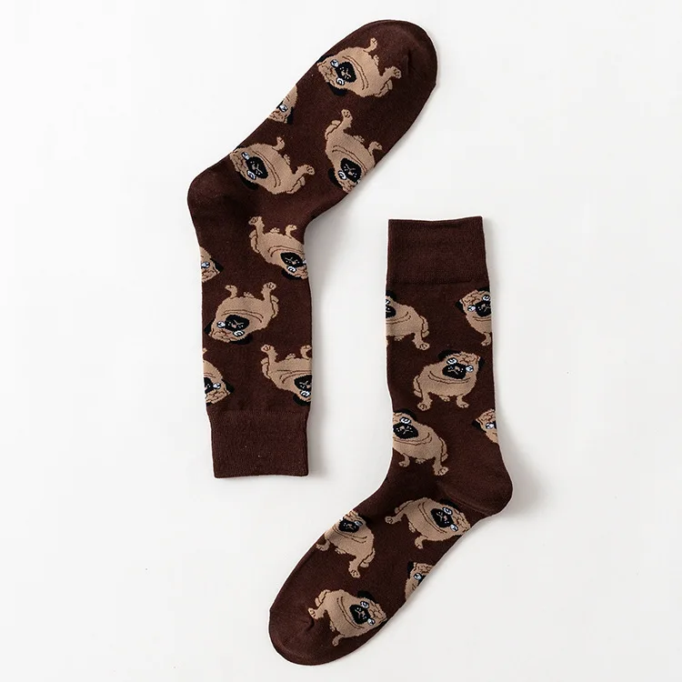 
Wholesale Cotton Kinds Animal Pugs Dog Cartoon Mens Socks 