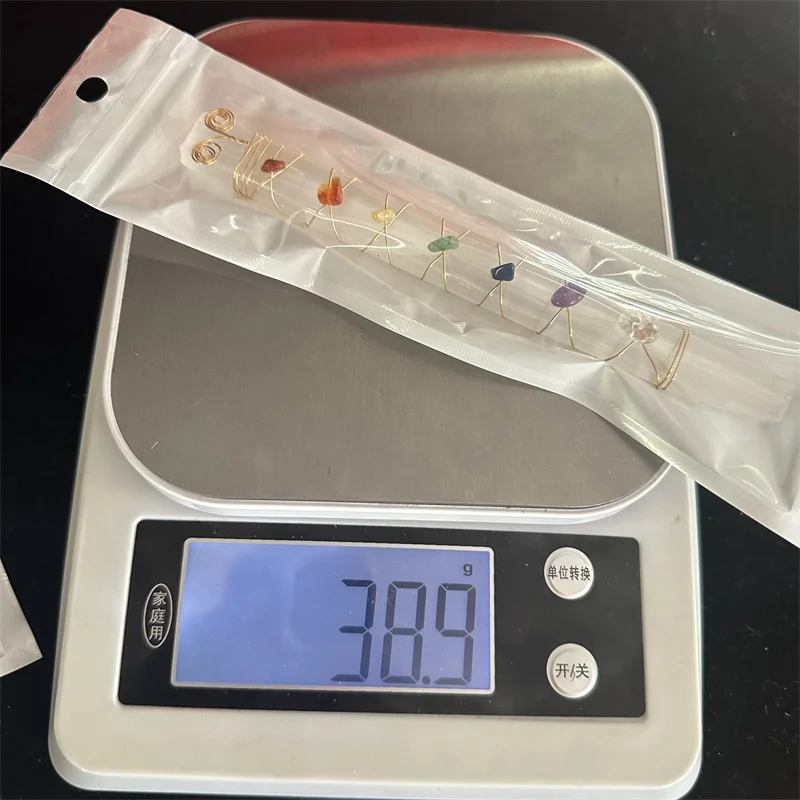 Natural Crystal Crafts Seven Chakras Chips Gravel Colorful Selenite Ornaments For Decoration
