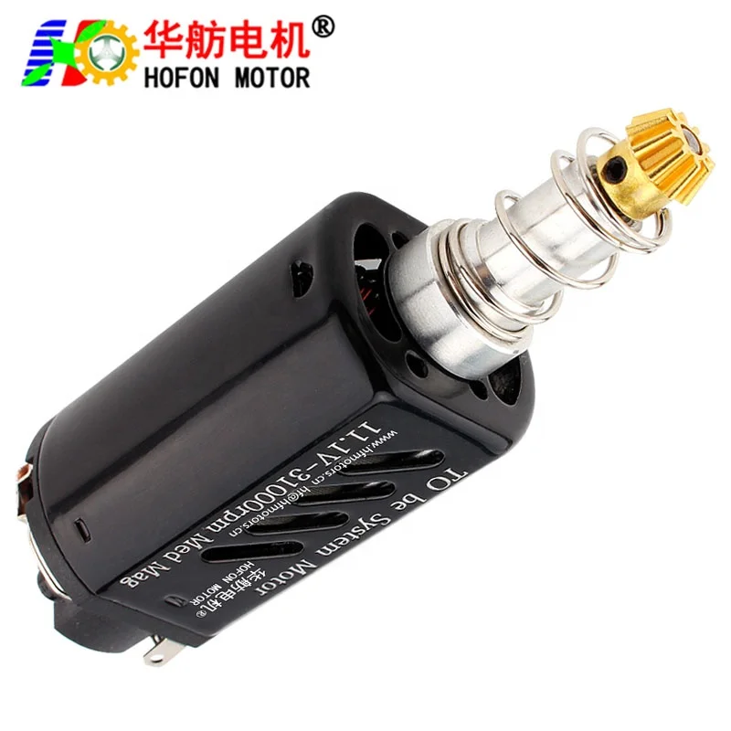 Hofon factory HF480VA-7019T Long shaft High Speed 11.1V 31000RPM DC Carbon brush Motor for AEG Gel Blaster Toy Gun