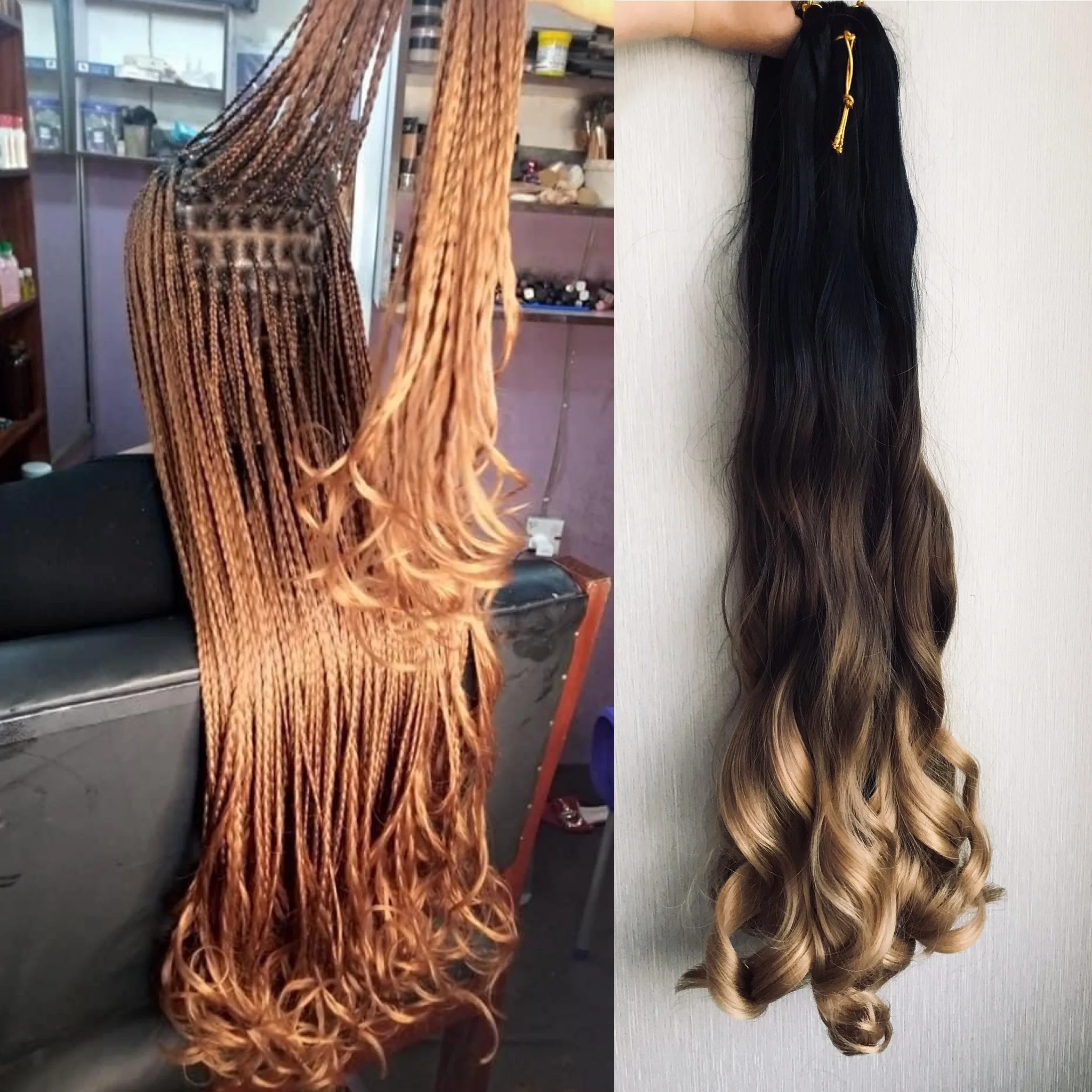 French curls pony style wavy crochet braid spiral loose wave hair extensions french curls synthetic curly braiding hair
